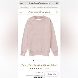 Province of Canada French Terry Sweatshirt XL